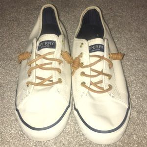 White Sperry Boat Shoes